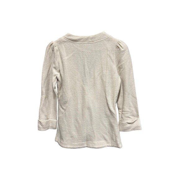 Anthropologies HWR Monogram Wool Cardigan Tan W/ Scarf Womens Size Small - Picture 6 of 6